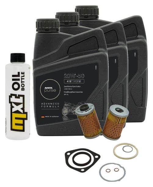 Inspektionspaket 3L 20W-50 + Ölfilter + 2x Zündkerze für BMW R 100 GS 1000 ccm Bj. 1987 - 1988