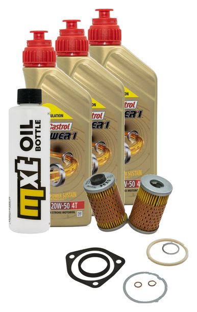 Inspektionspaket 3L 20W-50 + Ölfilter + 2x Zündkerze für BMW R 100 GS 1000 ccm Bj. 1987 - 1988