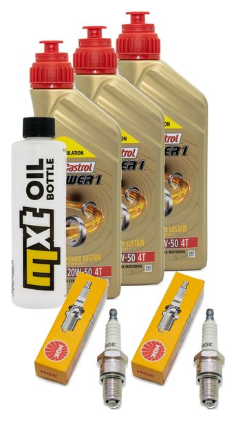 Inspektionspaket 3L 20W-50 + Ölfilter + 2x Zündkerze für BMW R 100 GS 1000 ccm Bj. 1987 - 1988