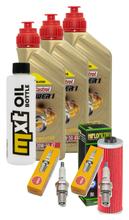 Pacote de Inspeção 3L 20W-50 + Filtro de Óleo + 2x Vela de Ignição para BMW R 100 GS 1000 ccm Ano de Fabricação 1987 - 1988
