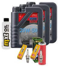 Pacote de Inspeção 3L 20W-50 + Filtro de Óleo + 2x Vela de Ignição para BMW R 100 GS 1000 ccm Ano de Fabricação 1987 - 1988