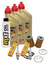Pacote de Inspeção 3L 20W-50 + Filtro de Óleo + 2x Vela de Ignição para BMW R 100 GS 1000 ccm Ano de Fabricação 1987 - 1988