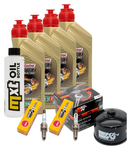 Inspektionspaket 4L 10W-50 + Ölfilter + 2x Zündkerze für BMW R NineT Scrambler Pure Racer Urban 1200 ccm Bj. 2013 - 2015
