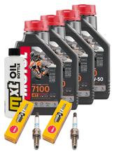 Inspectiepakket 4L 10W-50 + Oliefilter + 2x Bougie voor BMW R NineT Sport 1200 ccm Bauwjaar 2021
