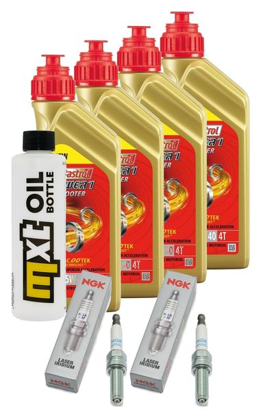 Inspektionspaket 4L 5W-40 + Ölfilter + 2x Zündkerze für BMW R GS 1250 ccm Bj. 2021