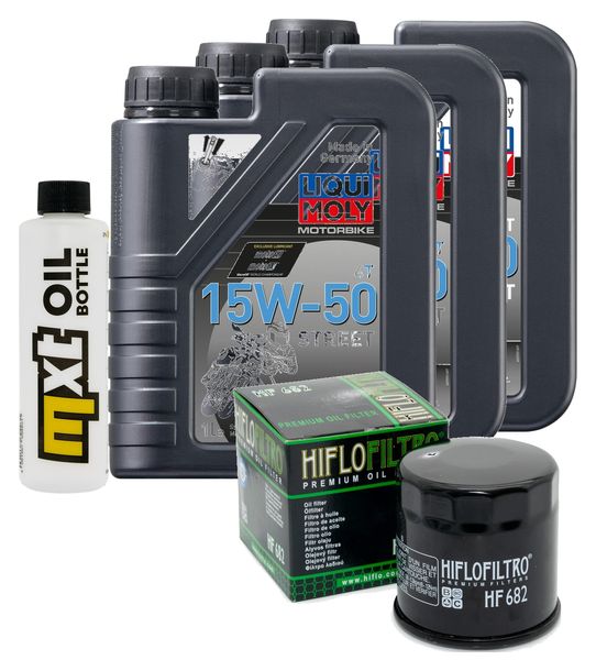 Paquete de inspección 3L 15W-50+filtro de aceite para CF Moto Atlas 4x4 500 ccm Año 2013 - 2015