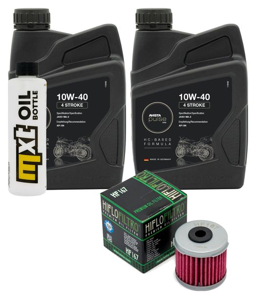 Pacchetto di ispezione 2L 10W-40+filtro olio per Daelim VT VS 125 ccm Anno 2002