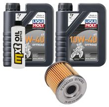 Inspectiepakket 2L 10W-40 + Oliefilter voor Derbi Mulhacen Cafe GPR Nude Racing 125cc bouwjaar 2007 - 2011