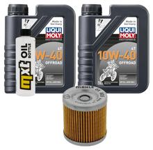 Inspectiepakket 2L 10W-40 + Oliefilter voor Derbi Mulhacen Cafe GPR Nude Racing 125cc bouwjaar 2007 - 2011
