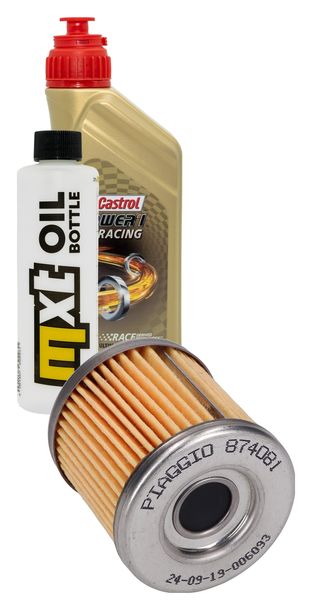 Inspektionspaket 1L 10W-50 + Ölfilter für Derbi Senda R Baja 125 ccm Bj. 2009 - 2011