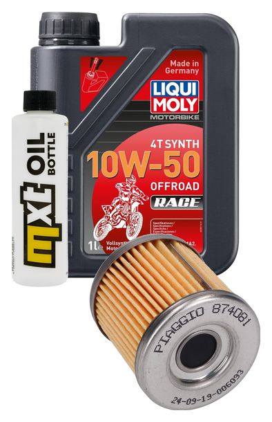 Paquete de inspección 1L 10W-50+filtro de aceite para Derbi Senda R Baja 125 ccm Año 2009 - 2011