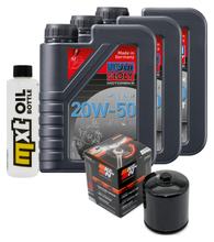 Pacote de Inspeção 3L 20W-50 + Filtro de Óleo para Harley Davidson XL C R Sportster 1200 ccm Ano de Fabricação 1998 - 2003