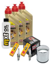 Pacchetto di ispezione 3L 20W-50 + filtro olio + 2x candela per Harley Davidson XLX Sportster 1203 Forty Eight 1200 ccm Anno 2012 - 2013