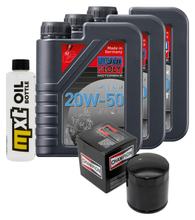 Pacote de Inspeção 3L 20W-50 + Filtro de Óleo + 2x Vela de Ignição para Harley Davidson XLX Sportster 1203 Forty Eight 1200 ccm Ano. 2012 - 2013