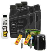 Pacote de Inspeção 3L 20W-50 + Filtro de Óleo + 2x Vela de Ignição para Harley Davidson XLX Sportster 1203 Forty Eight 1200 ccm Ano. 2012 - 2013