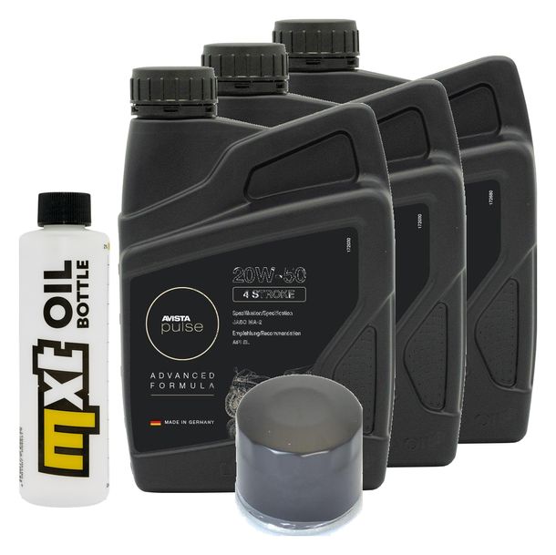 Inspektionspaket 3L 20W-50 + Ölfilter für Harley Davidson FXWG-80 Wide Glide 1340 ccm Bj. 1983