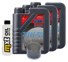 Pacote de Inspeção 3L 20W-50 + Filtro de Óleo para Harley Davidson FXWG-80 Wide Glide 1340 ccm Ano de Fabricação 1983