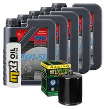 Pacote de Inspeção 5L 20W-50 + Filtro de Óleo + 2x Vela de Ignição para Harley Davidson FXFBS Softail Fat Bob 1868 ccm Ano. 2019