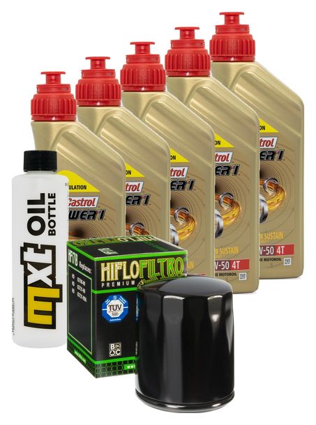 Inspektionspaket 5L 20W-50 + Ölfilter + 2x Zündkerze für Harley Davidson FXFBS Softail Fat Bob 1868 ccm Bj. 2020