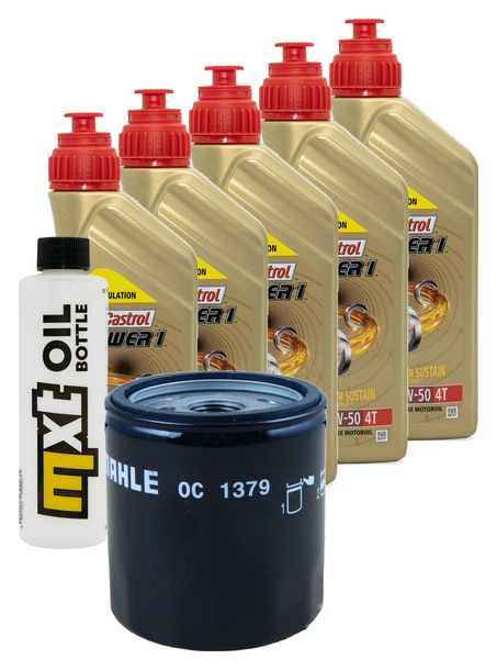 Inspektionspaket 5L 20W-50 + Ölfilter + 2x Zündkerze für Harley Davidson FXFBS Softail Fat Bob 1868 ccm Bj. 2020