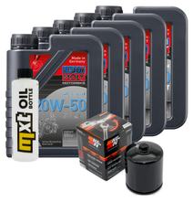 Pacote de Inspeção 5L 20W-50 + Filtro de Óleo + 2x Vela de Ignição para Harley Davidson FXFBS Softail Fat Bob 1868 ccm Ano 2020