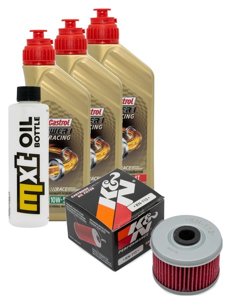 Ensemble d'inspection 3L 10W-50+filtre à huile pour Honda TRX FW Fourtrax Foreman 400 ccm Année 1998 - 2002
