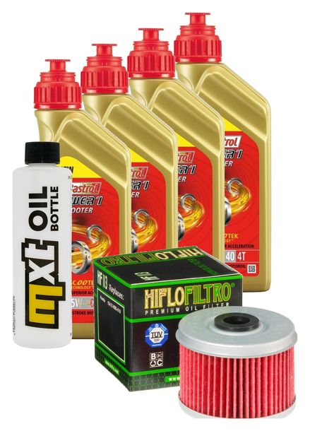 Paquete de inspección 4L 5W-40 con filtro de aceite para Honda TRX FM Fourtrax FM1 S 420 ccm Año 2010 - 2021