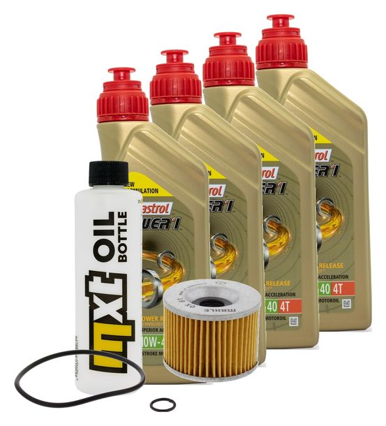 Paquete de inspección 4L 10W-40 + filtro de aceite para Kawasaki GPZ, Honda CB Four 500 / 1100 ccm Año 1971 - 1984