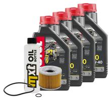 Paquete de inspección 4L 10W-40 + filtro de aceite para Kawasaki GPZ, Honda CB Four 500 / 1100 ccm Año 1971 - 1984