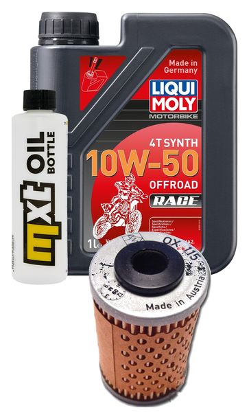 Paquete de inspección 1L 10W-50+filtro de aceite para Husaberg FE 501 ccm Año 2001 - 2004