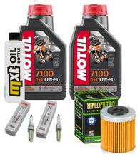 Pacote de Inspeção 2L 10W-50 + Filtro de Óleo + 2x Vela de Ignição para Husqvarna Supermoto, KTM SMC R ABS 690 / 701 ccm Ano Mod. 2021 - 2022