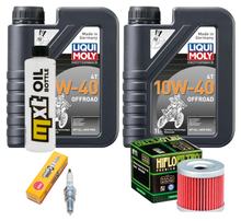 Paquete de inspección 2L 10W-40 + filtro de aceite + 1x bujía para Hyosung GT R Pro Comet 125 ccm Año 2006