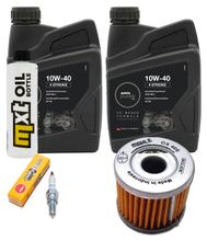 Pacchetto di ispezione 2L 10W-40 + filtro olio + 1x candela per Hyosung GT R Pro Comet 125 ccm Anno 2006