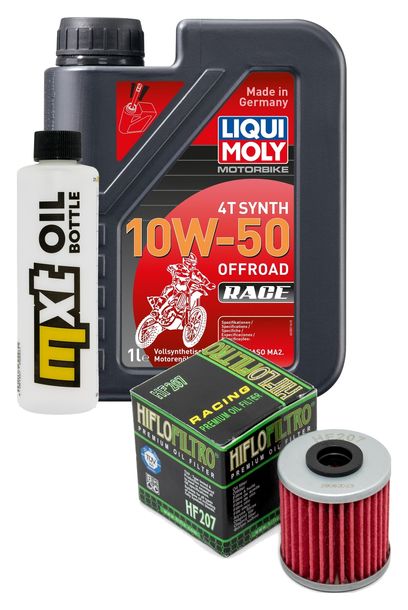 Paquete de inspección 1L 10W-50+filtro de aceite para Kawasaki KX F 250 / 450 ccm Año 2021