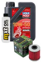 Inspectiepakket 1L 10W-50 + Oliefilter voor Kawasaki KX F 250 / 450 ccm Bouwjaar 2021