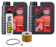 Inspektionspaket 2L 10W-50 + Ölfilter für Kawasaki ZZR 250 ccm Bj. 1990 - 1995