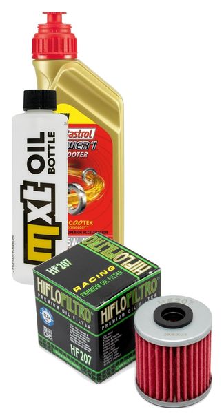 1L 5W-40 inspection package+ oil filter for Kawasaki KX F 450 ccm Year 2020