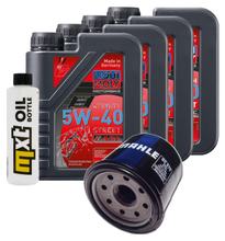 Paquete de inspección 4L 5W-40 con filtro de aceite para Kawasaki KAF Mule 4010 Diesel 950 ccm Año 2009 - 2014