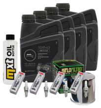 Inspectiepakket 4L 10W-40 + oliefilter + 4x bougie voor Kawasaki Z 900 ccm Bauwjaar 2020 - 2022