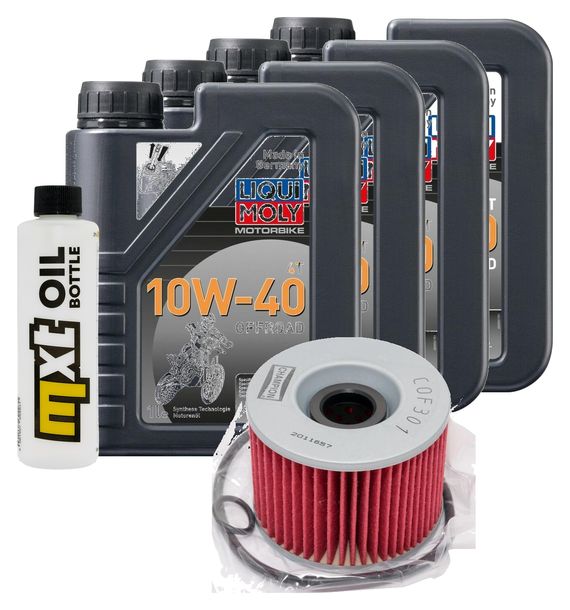 Pacchetto di ispezione 4L 10W-40 + filtro olio per Kawasaki GTR 1000 ccm Anno 2000 - 2003