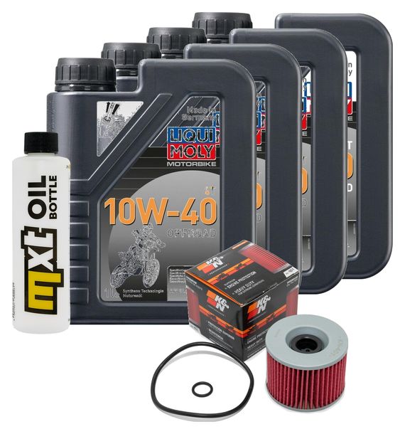 Paquet d'inspection 4L 10W-40 + filtre à huile pour Kawasaki GTR 1000 ccm Année 2000 - 2003