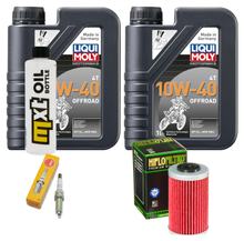 Pacchetto di ispezione 2L 10W-40 + filtro olio + 1x candela per KTM Duke 125 ccm Anno 2021