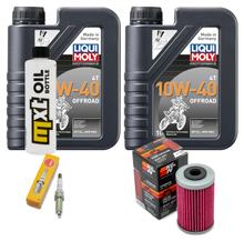 Inspection package 2L 10W-40 + oil filter + 1x spark plug for KTM Duke 125 ccm Year 2021
