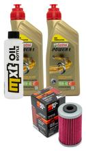 Inspectiepakket 2L 10W-40 + Oliefilter + 1x Bougie voor KTM Duke 125 ccm Bj. 2021
