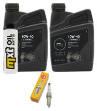 Inspektionspaket 2L 10W-40 + Ölfilter + 1x Zündkerze für KTM Duke 125 ccm Bj. 2021