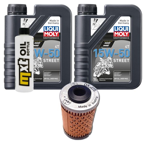 Paquet d'inspection 2L 15W-50+filtre à huile pour KTM RC Adventure 390 ccm Année 2021 - 2022