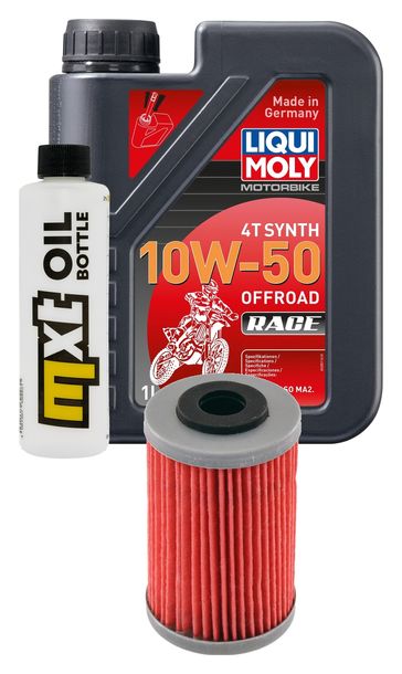 Inspektionspaket 1L 10W-50 + Ölfilter für KTM XC Desert Racing 525 ccm Bj. 2006 - 2007