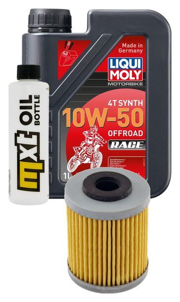 1L 10W-50 inspection package+ oil filter for KTM XC Desert Racing 525 ccm Year 2006 - 2007