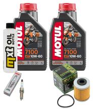 Inspektionspaket 2L 10W-60 + Ölfilter + 1x Zündkerze für KTM SMC R ABS 690 ccm Bj. 2008 - 2010