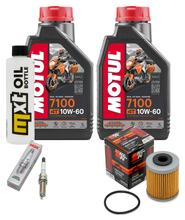 Inspectiepakket 2L 10W-60 + Oliefilter + 1x Bougie voor KTM SMC R ABS 690 ccm Bj. 2008 - 2010
